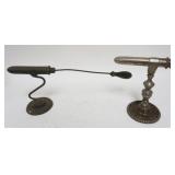 1090	GOFFERING IRON & HOLDER, LARGEST APPROXIMATELY 5 IN X 9 IN HIGH