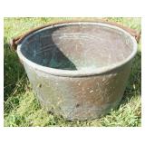 1116	LARGE ANTIQUE COPPER APPLE BUTTER KETTLE, APPROXIMATELY 24 IN X 16 IN