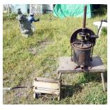 1119	ENTERPRISE SAUSAGE PRESS AND WOOD WRINGER, PRESS APPROXIMATELY 23 IN X 12 IN  X 45 IN H