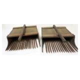 1125	2 CRANBERRY SCOOPS APPROXIMATELY 14 IN X 15 IN X 6 IN X 17 IN, EACH WITH LOSS