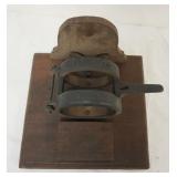 1129	ANTIQUE CAST IRON ASPARAGUS BUNCHER *E.D.M. CO PHILIA*, APPROXIMATELY 11 IN X 11 IN X 8 IN