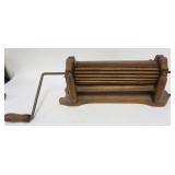 1137	ANTIQUE WOOD CLOTHES WRINGER, APPROXIMATELY 31 IN X 7 IN X 9 IN, WHEELER &SHIPLEY 1878