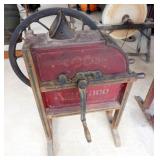 1142	PRIMITIVE CORN SHELLER *KENWOOD*, APPROXIMATELY 29 IN X 19 IN X 42 IN H