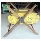 1151	DAVIS SWING CHURN, VERMONT FARM MACHINE CO, MISSING HANGERS, APPROXIMATELY 49 IN X 24 IN X 41 I