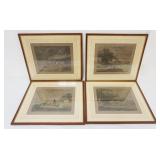 1226	D. WOLSTENHOME 4 SEASONS FRAMED ENGRAVINGS, EACH APPROXIMATELY 17 IN X 15 IN OVERALL