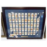 1227	AMERICAN INDIAN ANTIQUE TOBACCO TRADE CARDS, FRAMED, SOME LOSS, APPROXIMATELY 27 IN X 22 IN OVE