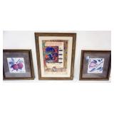 1229	GROUP OF FRAMED ITEMS INCLUDING FRAMED FACSIMILE PAGE OF *GRADUALE DES KARDINALS* APPROXIMATELY