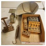 1238	GROUP OF ASSORTED SCALES AND WEIGHTS
