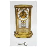 1006	FRENCH CRYSTAL REGULATOR CLOCK, APPROXIMATELY 8 IN X 6 IN X 12 IN