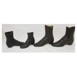 1026	GROUP OF CAST IRON BOOT/SHOE FORMS SOME MARKED J PALMENBURG & SONS, LARGEST APPROXIMATELY 8 1/2