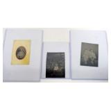 1120	3 TIN TYPES OF CHILDREN, LARGEST APPROXIMATELY 3 3/4 IN X 2 1/2 IN