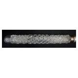 1175	TALL BRILLIANT CUT GLASS LADIES SCENT PERFUME WITH GORHAM SILVER LID, APPROXIMATELY 10 1/4 IN