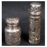 1178	SILVER WRAPPED AND STERLING SILVER OVERLAY LADIES SCENT PERFUME BOTTLES