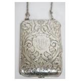 1189	LADIES STERLING SILVER COIN PURSE, APPROXIMATELY 3 IN X 2 1/2 IN, 3.9 OZT TOTAL