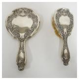 1192	STERLING SILVER LADIES DRESSER MIRROR AND HAIR BRUSH
