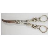 1202	STERLING HANDLED GRAPE SHEARS APPROXIMATELY 8 IN LONG, MARKED ITALY
