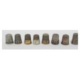 1213	8 STERLING THIMBLES, 1.4 OZT TOTAL WEIGHT