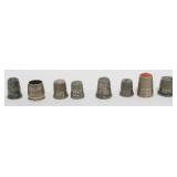 1214	8 STERLING THIMBLES, 1.0 OZT TOTAL WEIGHT