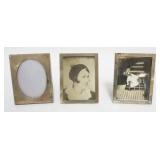 1230	3 STERLING SILVER FRAMES, LARGEST APPROXIMATELY 3 1/2 IN X 4 3/4 IN
