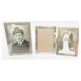 1231	3 STERLING SILVER FRAMES, LARGEST APPROXIMATELY 5 1/4 IN X 7 1/2 IN, 2 MARKED J.E. CADWELL & CO