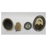 1235	GROUP OF 4 SILVER AND STERLING SILVER FRAMES, LARGEST APPROXIMATELY 6 IN X 4 IN
