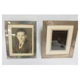 1237	2 STERLING SILVER FRAMES, LARGEST APPROXIMATELY 12 IN X 10 IN 