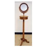 1252	ANTIQUE GERMAN ADJUSTABLE SHAVING STAND WITH DRAWER, APPROXIMATELY 14 IN X 65 IN H
