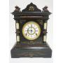 1001	F KROEBER IRON & SLATE MANTLE CLOCK, APPROXIMATELY 13 IN X 6 IN X 17 IN HIGH