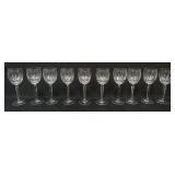 1008	WATERFORD CRYSTAL 10 WINES, EACH APPROXIMATELY 8 1/2 IN HIGH