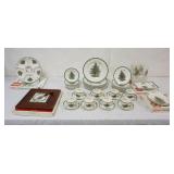 1017	SPODE CHRISTMAS DINNERWARE 53 PIECE SET, 10-10 3/4 IN PLATES, 10-7 7/8 IN PLATES, 10-6 1/2 IN P
