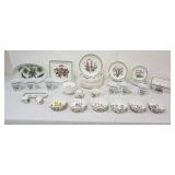 1018	PORTMEIRION BOTANICAL GARDEN CHINA 56 PIECES INCLUDING 12-10 1/2 IN PLATES, 10-8 1/2 IN PLATES,