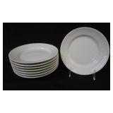 1022	ROYAL COPENHAGEN WHITE HALF LACE 8-7 1/2 IN SHALLOW BOWLS/PLATES