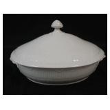 1026	ROYAL COPENHAGEN WHITE HALF LACE COVERED TUREEN, APPROXIMATELY 10 IN X 8 IN X 7 IN