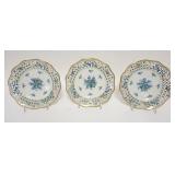 1038	3 CHALET FORGET ME NOT PLATES BY SCHUMANN BAVARIA