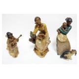 1076	GROUP OF 3 LLADRO FIGURES, TALLEST APPROXIMATELY 13 IN HIGH