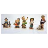 1078	GOBEL HUMMEL FIGURINES, GROUP OF 5, TALLEST APPROXIMATELY 5 IN