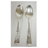 1088	STERLING SILVER *FONTAIN BLEAU*, 2-6 3/4 IN SPOONS, 2.9 OZT