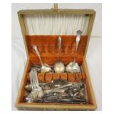 1098	LARGE GROUP OF ASSORTED VINTAGE SILVER PLATE FLATWARE