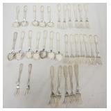 1101	FLATWARE SET HALL MARKED ON REVERSE