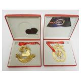 1105	2 GEORGE JENSEN DENMARK CHRISTMAS ORNAMENTS, 1991 & 1994