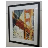 1118	LARGE FRAMED AND MATTED PRINT *INTO MANHATTAN* NOHA, APPROXIMATELY 32 IN X 38 IN OVERALL, SOME 