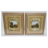 1126	PAIR OF FRAMED AND MATTED LANDSCAPES, SIGNED DOUGLAS, EACH APPROXIMATELY 19 IN X 22 IN OVERALL