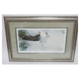 1133	ROBERT BATEMAN PRINT, FRAMED AND MATTED, PENCIL SIGNED AND NO. 884/950 *RABBIT IN SNOW*, APPROX