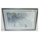 1140	ROBERT BATEMAN PRINT, FRAMED AND MATTED, PENCIL SIGNED AND NO. 947/950 *OLD WILLOW AND MALLARDS