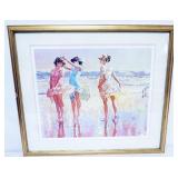 1143	ROBERT SARSONY FRAMED AND MATTED PRINT, *HOLIDAY PASTIMES*, NO. 78/530, APPROXIMATELY 32 IN X 2