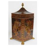 1148	HAND PAINTED MAITLAND SMITH COVERED BOX, APPROXIMATELY 14 IN X 5 IN X 18 IN H