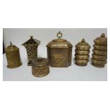 1163	GROUP OF ASSORTED DRESSER BOXES AND COVERED JARS, LARGEST APPROXIMATELY 8 IN X 6 IN X 11 IN H