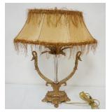 1176	FEDERICK COOPER ORNATE METAL AND GLASS TABLE LAMP, APPROXIMATELY 26 IN H
