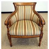 1214	UPHOLSTERED ARM CHAIR, APPROXIMATELY 29 IN X 27 IN X 36 IN H