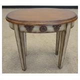 1216	*THE SUMMIT SAMPLER* OVAL LAMP TABLE, APPROXIMATELY 28 IN X 18 IN X 27 IN H